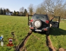 Nissan Terrano rescued by John Deere